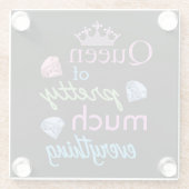 「全かわいらし物の女王」 ガラスコースター (裏面)