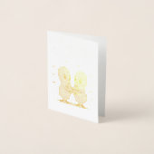 全くのナッツあなたについて – かわいいピーナッツ愛のステッカー 箔カード (正面)