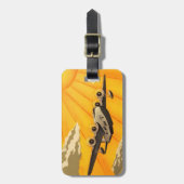 全くユニークなアール・デコの飛行機の荷物のラベル ラゲッジタグ (正面縦)