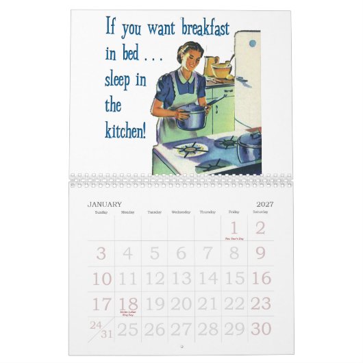 全くレトロのカレンダー カレンダー (1月 2027)
