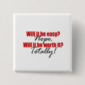 全く価値がある！ 缶バッジ (正面)