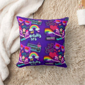 全く八十年代の紫色のコラージュ クッション (ブランケット)