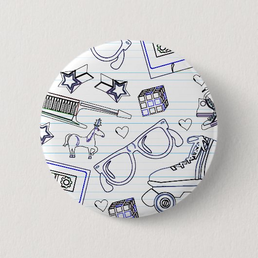 全く八十年代の落書き 缶バッジ (正面)