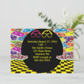 全く八十年代80sの誕生日の招待状 招待状 (スタンド正面)