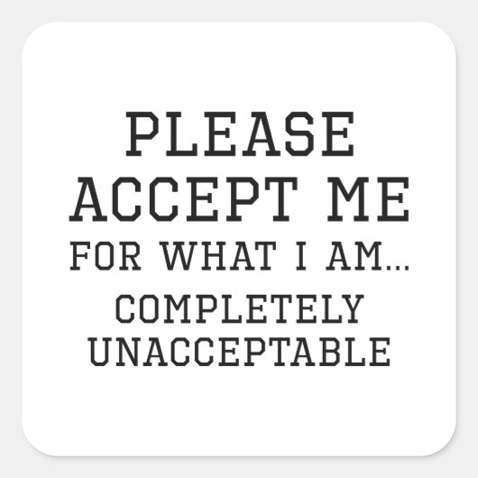 全く受け入れられない スクエアシール (正面)