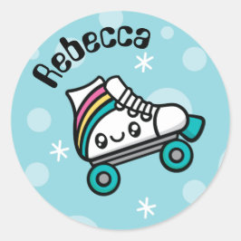 全く可愛いドードルローラースケートシール ラウンドシール