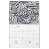 全く抽象芸術 カレンダー (2月 2027)