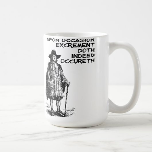 全く排泄物のDoth Occurethのおもしろマグカップ コーヒーマグカップ (右)
