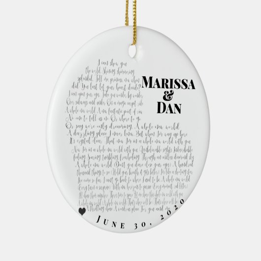 全く新しい世界の愛婚約 セラミックオーナメント (右)