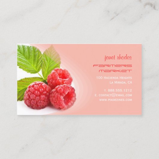 全く新鮮なキイチゴ 名刺 (裏面)