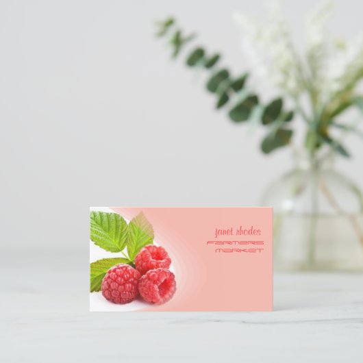 全く新鮮なキイチゴ 名刺 (スタンド正面)