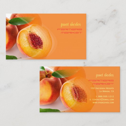 全く新鮮な桃 名刺 (正面/裏面)