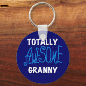 全く素晴らしいおばあさんの青いTシャツおよびギフト キーホルダー (正面)