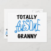 全く素晴らしいおばあさんの青いTシャツおよびギフト ポストカード (正面/裏面)