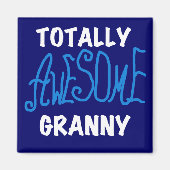 全く素晴らしいおばあさんの青いTシャツおよびギフト マグネット (正面)