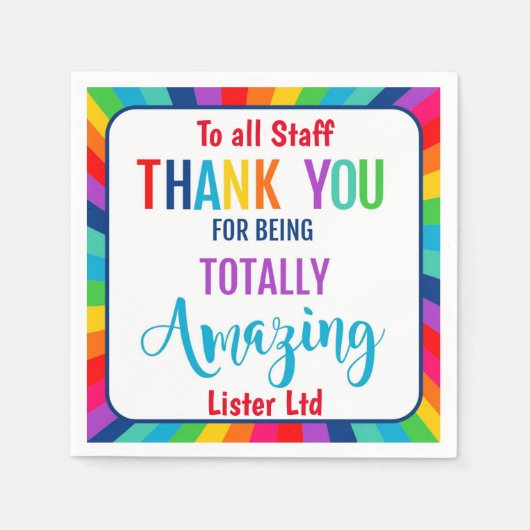 全く素晴らしいがあることをありがとう スタンダードカクテルナプキン (正面)