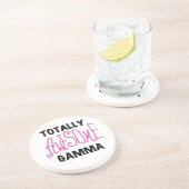 全く素晴らしいガンマのピンクのTシャツおよびギフト コースター (側面)