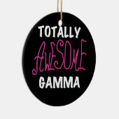 全く素晴らしいガンマのピンクのTシャツおよびギフト セラミックオーナメント (右)