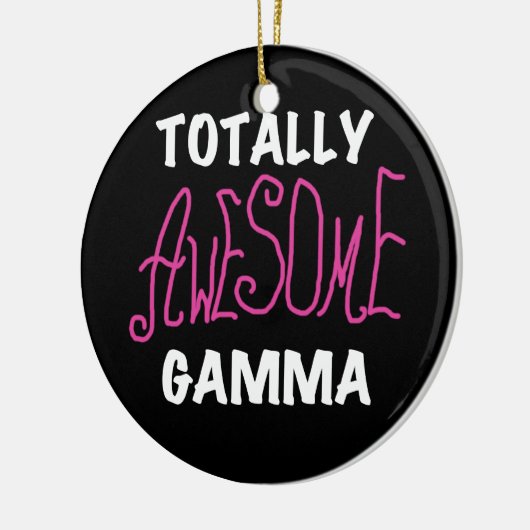 全く素晴らしいガンマのピンクのTシャツおよびギフト セラミックオーナメント (左)