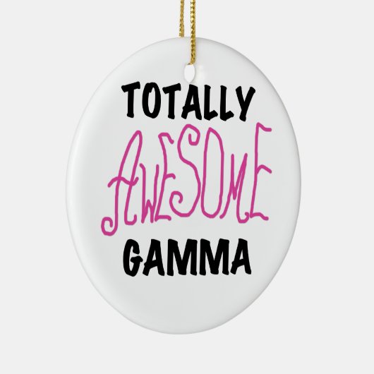 全く素晴らしいガンマのピンクのTシャツおよびギフト セラミックオーナメント (右)