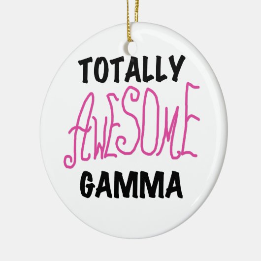 全く素晴らしいガンマのピンクのTシャツおよびギフト セラミックオーナメント (左)