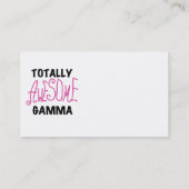 全く素晴らしいガンマのピンクのTシャツおよびギフト 名刺 (裏面)