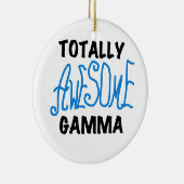全く素晴らしいガンマの青いTシャツおよびギフト セラミックオーナメント (右)