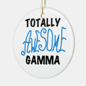 全く素晴らしいガンマの青いTシャツおよびギフト セラミックオーナメント (左)
