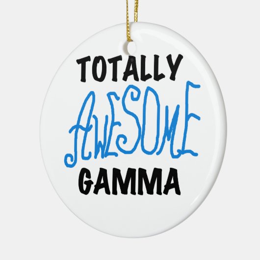 全く素晴らしいガンマの青いTシャツおよびギフト セラミックオーナメント (左)