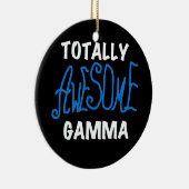 全く素晴らしいガンマの青いTシャツおよびギフト セラミックオーナメント (右)