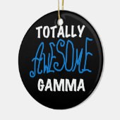 全く素晴らしいガンマの青いTシャツおよびギフト セラミックオーナメント (左)