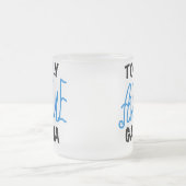 全く素晴らしいガンマの青いTシャツおよびギフト フロストグラスマグカップ (中央)