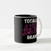 全く素晴らしいグラムのピンクのTシャツおよびギフト ツートーンマグカップ (正面右)