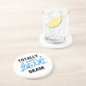 全く素晴らしいグラムの青いTシャツおよびギフト コースター (側面)