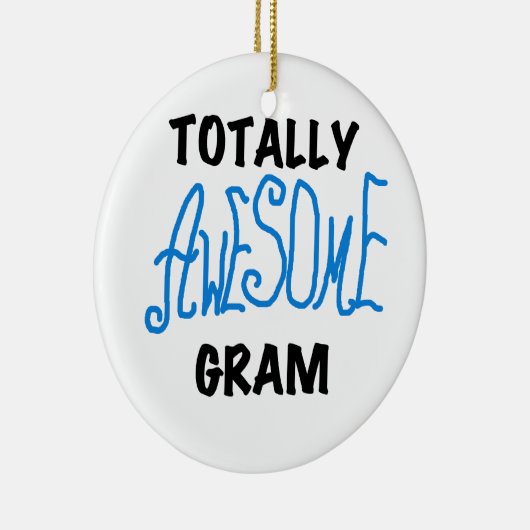 全く素晴らしいグラムの青いTシャツおよびギフト セラミックオーナメント (右)