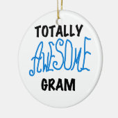 全く素晴らしいグラムの青いTシャツおよびギフト セラミックオーナメント (左)