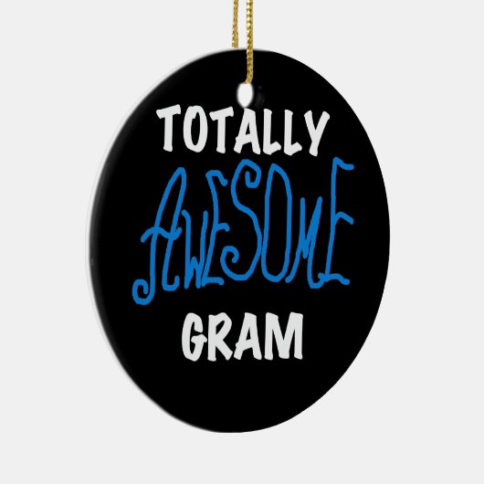 全く素晴らしいグラムの青いTシャツおよびギフト セラミックオーナメント (右)