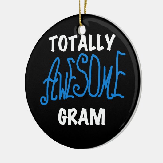 全く素晴らしいグラムの青いTシャツおよびギフト セラミックオーナメント (左)