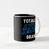 全く素晴らしいグラムの青いTシャツおよびギフト ツートーンマグカップ (正面右)