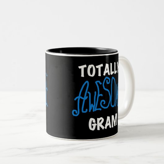 全く素晴らしいグラムの青いTシャツおよびギフト ツートーンマグカップ (正面右)