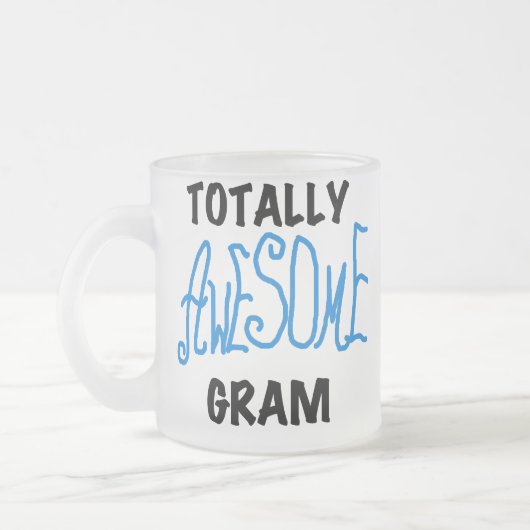 全く素晴らしいグラムの青いTシャツおよびギフト フロストグラスマグカップ (左)