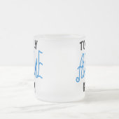 全く素晴らしいグラムの青いTシャツおよびギフト フロストグラスマグカップ (中央)