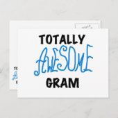 全く素晴らしいグラムの青いTシャツおよびギフト ポストカード (正面/裏面)