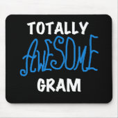 全く素晴らしいグラムの青いTシャツおよびギフト マウスパッド (正面)