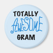 全く素晴らしいグラムの青いTシャツおよびギフト マグネット (正面)