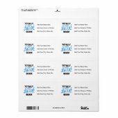 全く素晴らしいグラムの青いTシャツおよびギフト ラベル (フルシート)