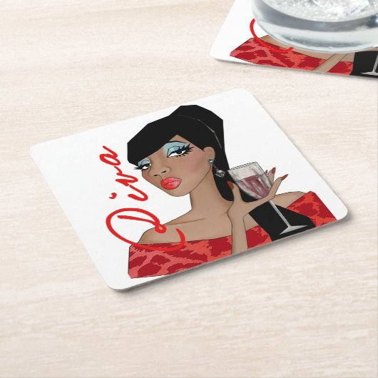 全く素晴らしいディヴァ スクエアペーパーコースター (アングル)