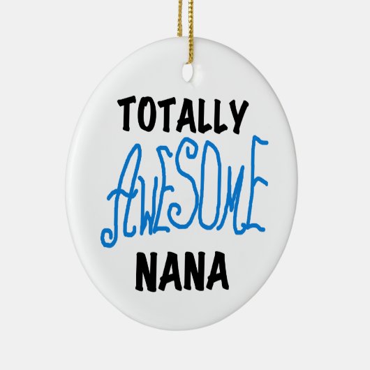 全く素晴らしいナナの青いTシャツおよびギフト セラミックオーナメント (右)