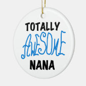 全く素晴らしいナナの青いTシャツおよびギフト セラミックオーナメント (左)