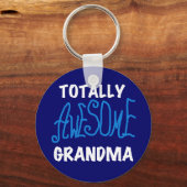 全く素晴らしい祖母の青いTシャツおよびギフト キーホルダー (正面)
